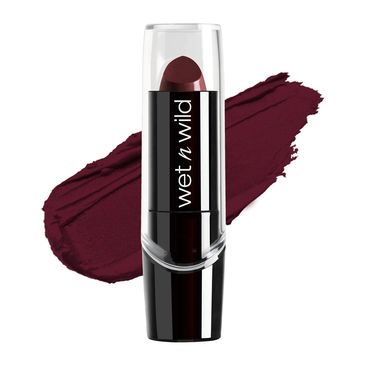 wet n wild Silk Finish Lipstick, Hydrating Rich Buildable Lip Color, Formulated with Vitamins A,E, & Macadamia for Ultimate Hydration, Cruelty-Free & Vegan - Black Orchid 1 Count (Pack of 1)