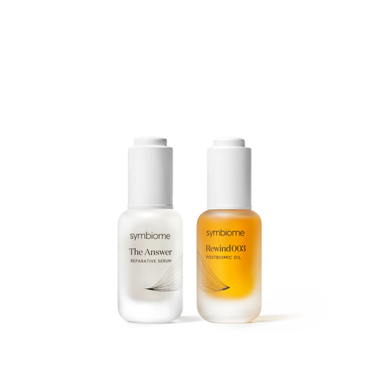 Supple Skin Set (The Answer Reparative Serum + Rewind003 Age-Defying Postbiomic Oil) - by Symbiome